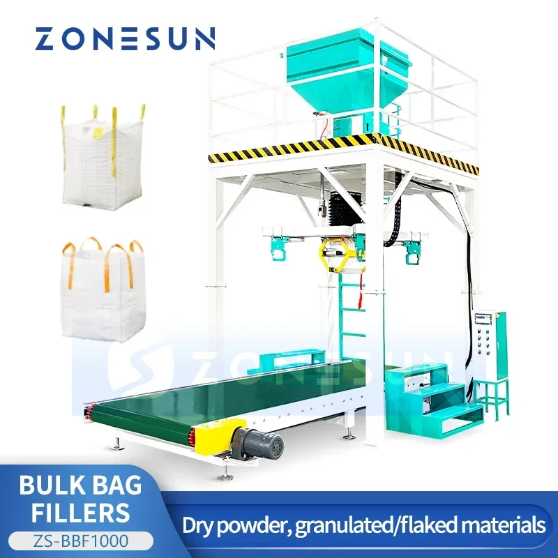 Zonesun Tons Bag Filling Machine Bulk Bag Filler Jumbo Bag Packing Machine Bulk Bagging Machine System ZS-BBF1000