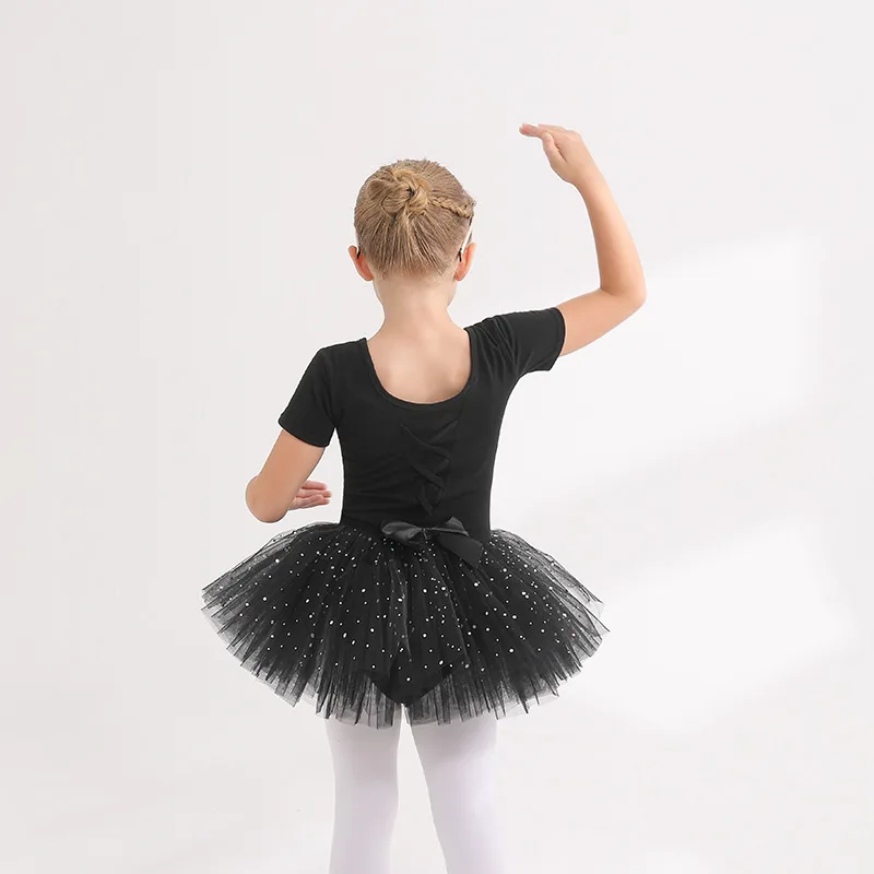Girls Ballet Tutu Dress Dance Dress for Toddlers Kids Gymnastic Leotard Dresses With Full Lining Cotton Ballet Closed Crotch - view 6