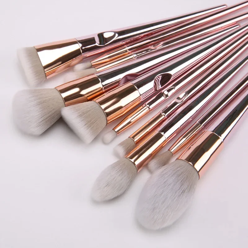 10 teile/satz Champagner Make-Up Pinsel Set für Kosmetische Foundation Puder Erröten Lidschatten Kabuki Blending Make-Up Pinsel Schönheit Werkzeug