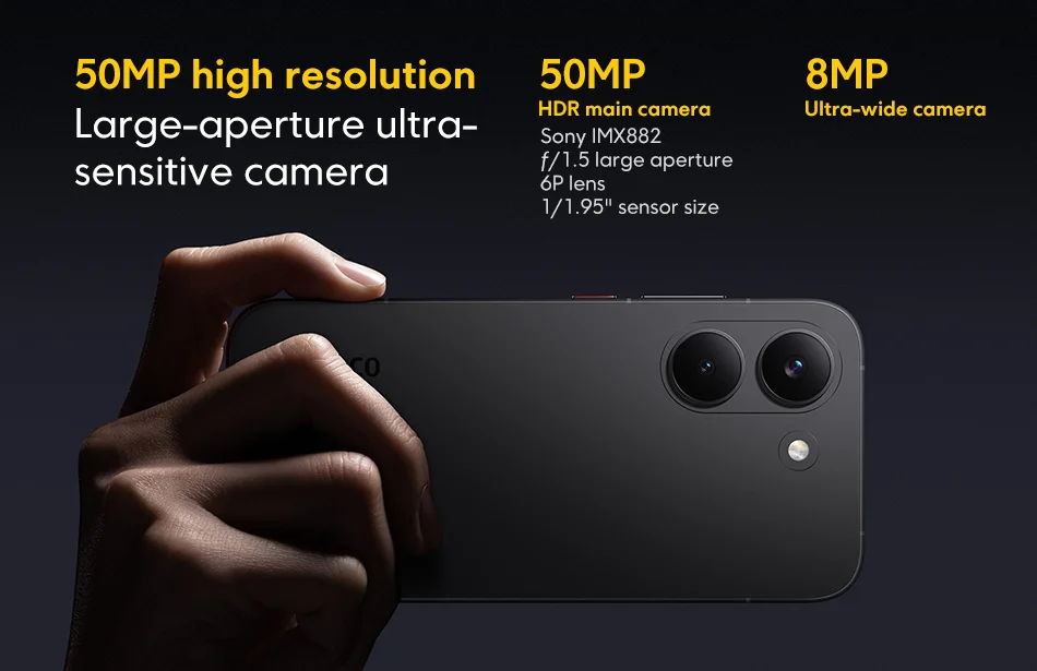 POCO X8 Pro 5G Global Version Dimensity 8500-Ultra 12GB 512GB 6500mAh 100W HyperCharge 6.59'' 1.5K 120Hz NFC Android Phone