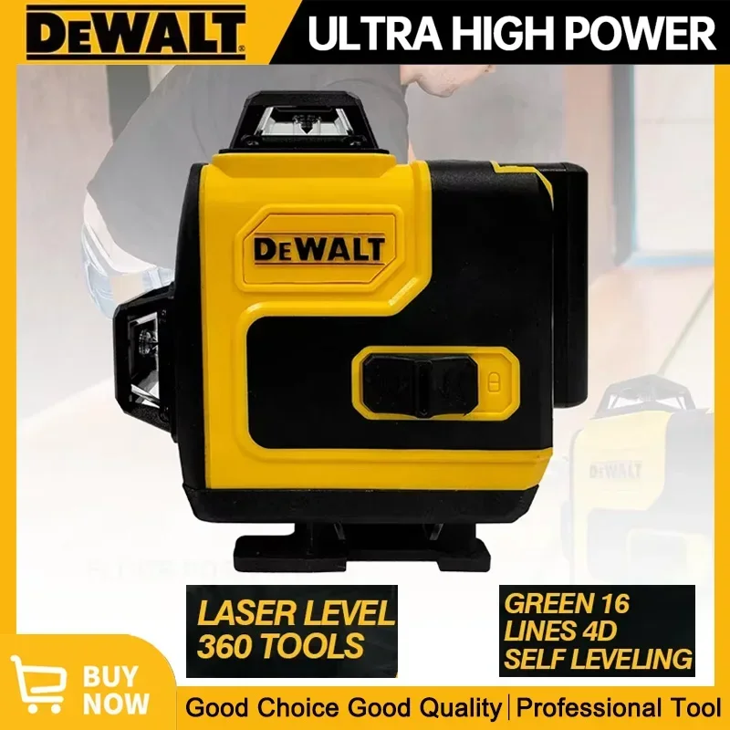 Dewalt Laser Level 360 Green 16 Lines 4D Self Leveling 360 Horizontal Vertical Super Powerful Beam construction Tools Original