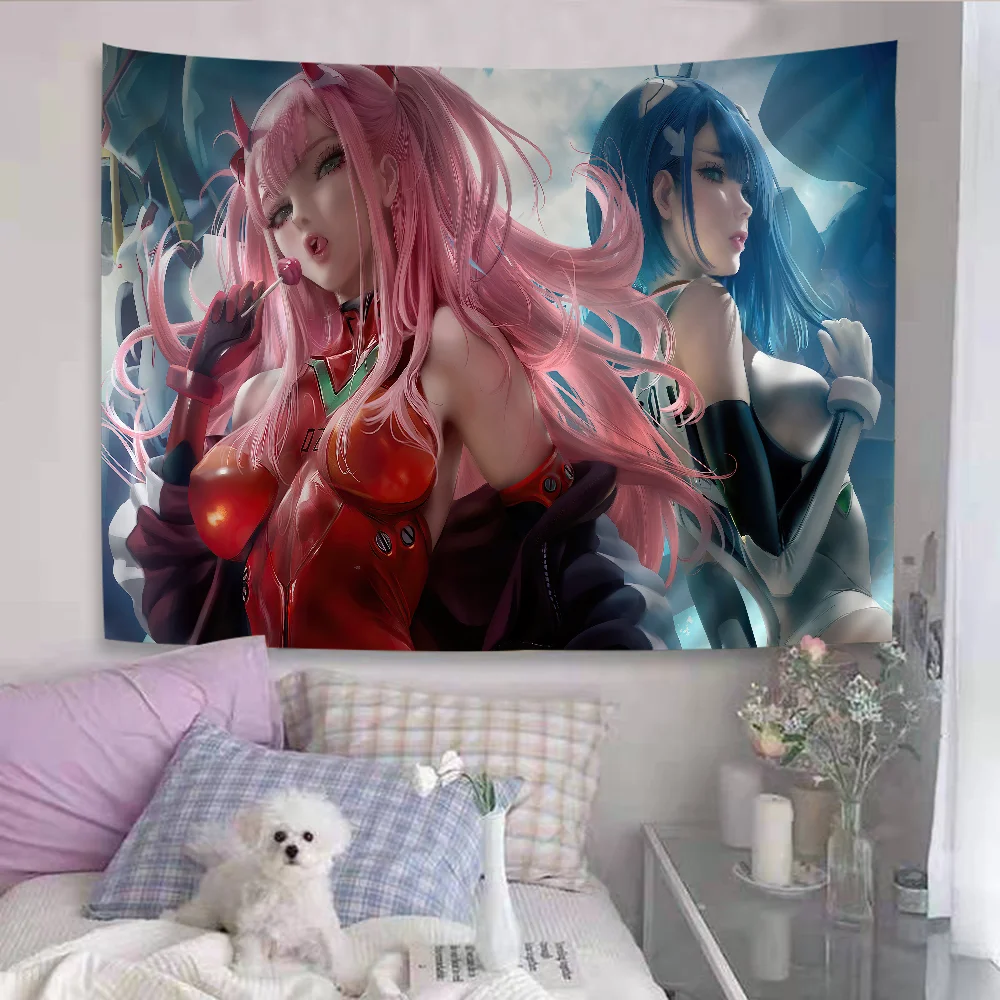 

Zero Two Darling In The Franxx Tapestry Anime Tapestry Hanging Tarot Hippie Wall Rugs Dorm Wall Hanging Sheets