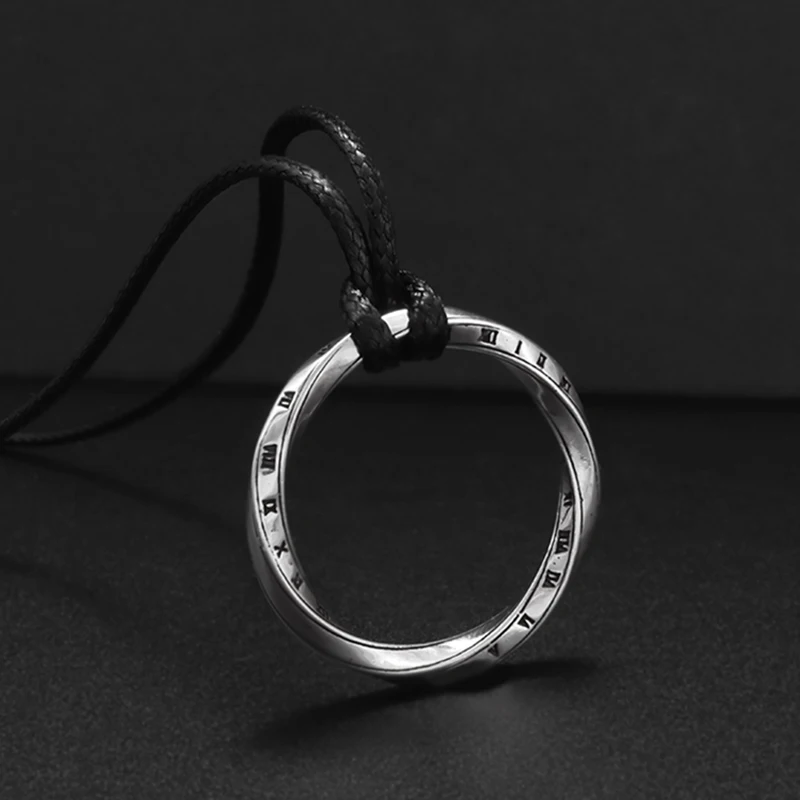 Twisted Geometric Couple Necklace Vintage Fashion Jewelry Triangle Circle Pendant Necklace for Men Women