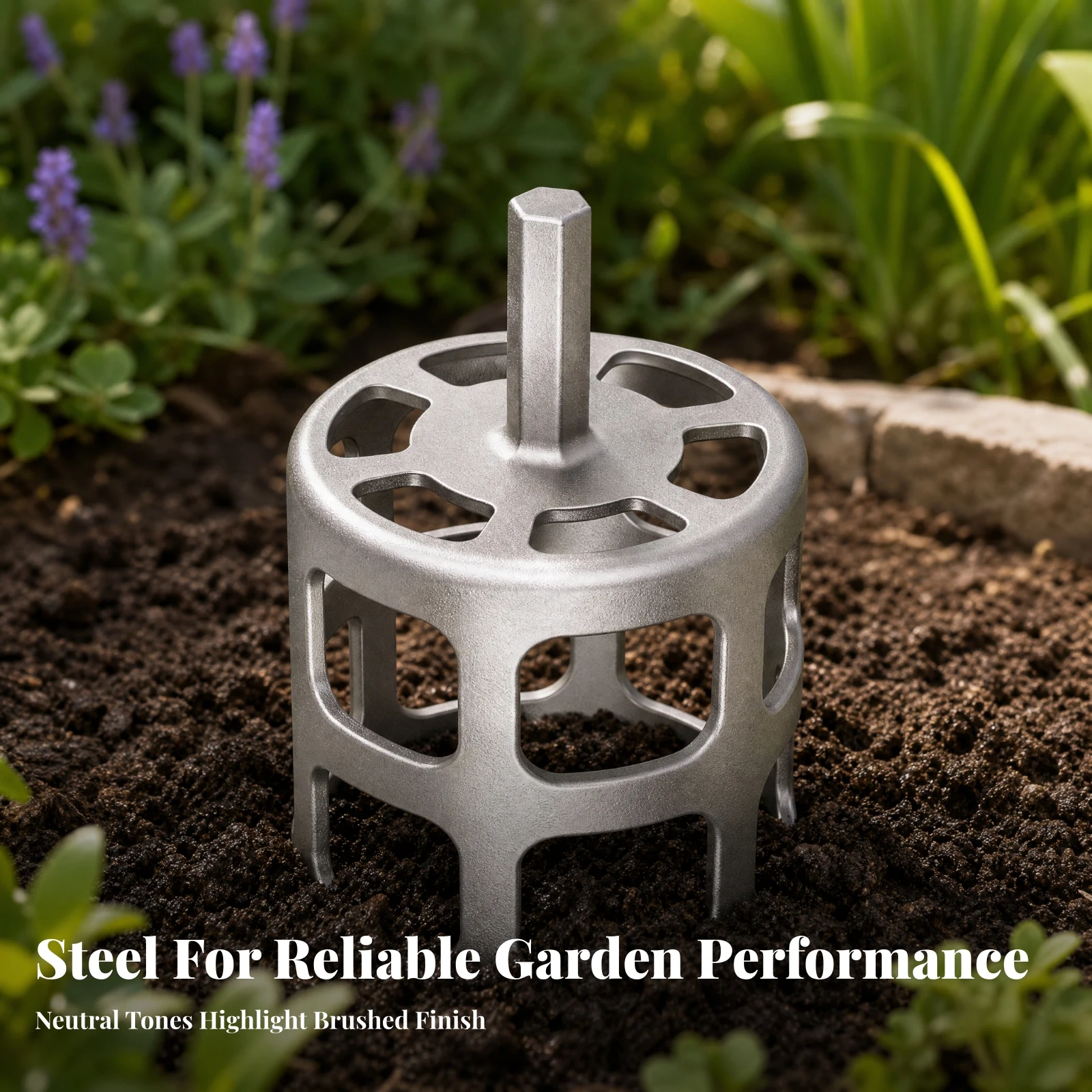 Irrigation Maintenance Tool Perforated Sprinkler Head Clearing Tool with Square Drive Shaft for Lawn Care Professionals