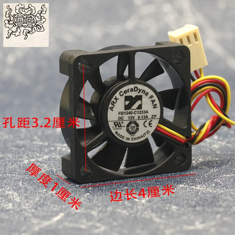 

Ltsf For ARX FD1240-C1233A DC 12V 0.13A 40x40x10mm 3-Wire Server Cooling Fan