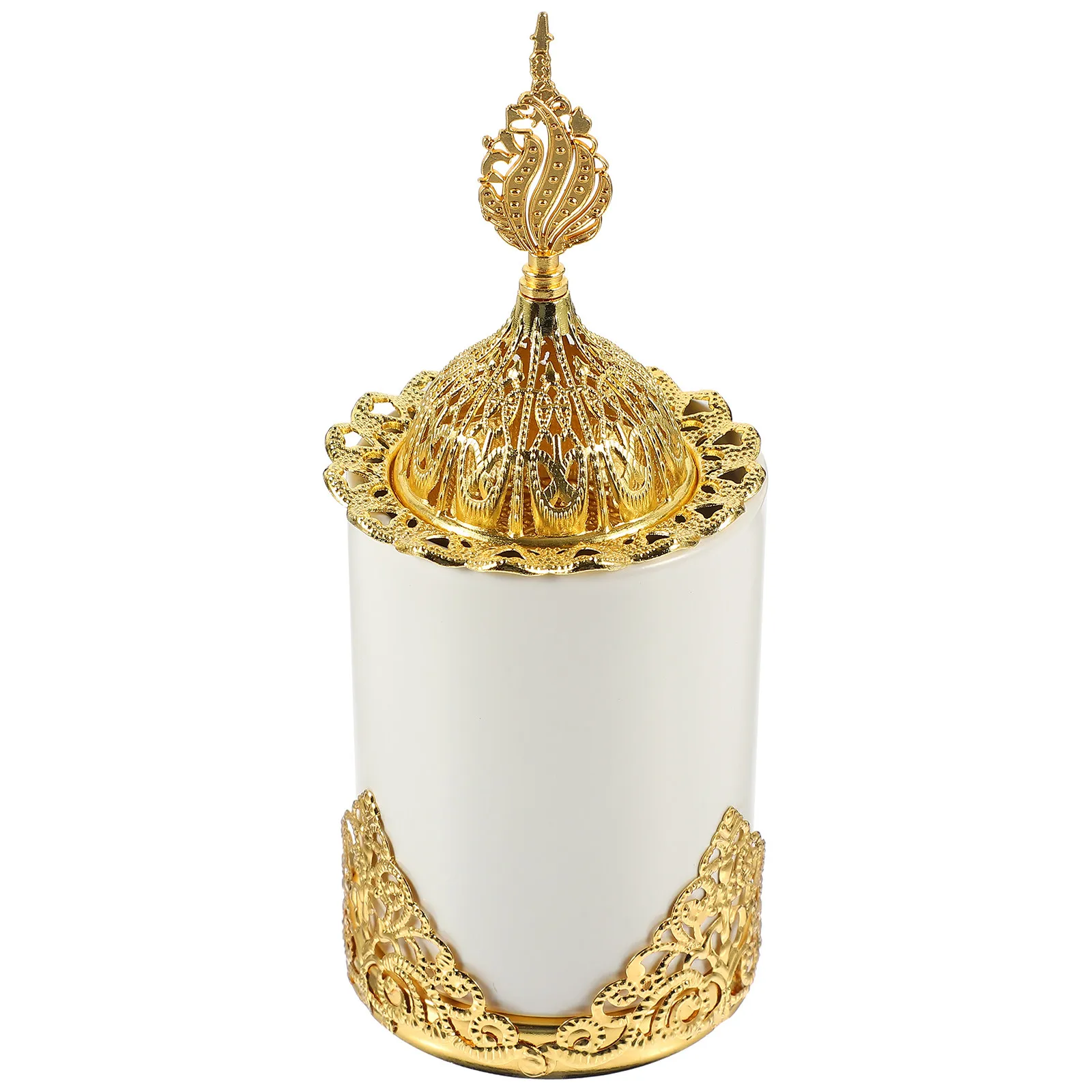 

Золотая керамическая металлическая курильница в ретро-стиле для ароматерапии, декор для дома, офиса, йога-студии, комнаты для медитации, настольный ароматический диффузор