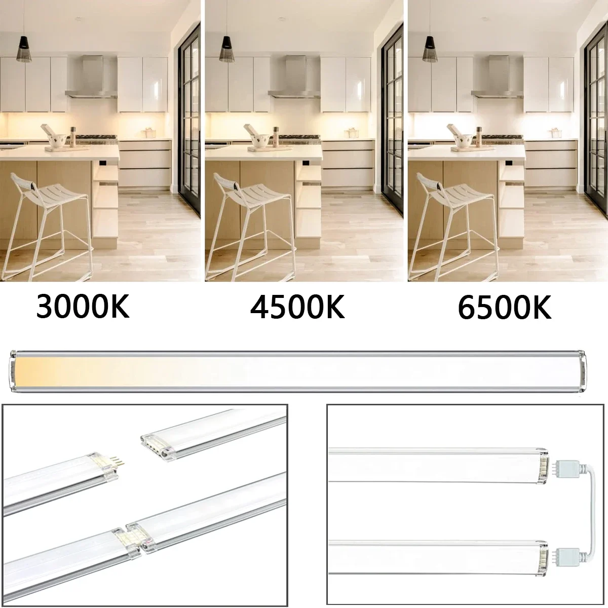 DC12V CCT przyciemniane oświetlenie LED pod szafką Tuya pilot Wifi zegar sterujący 30CM kuchnia szafa licznik LED lampa LED dla Alexa