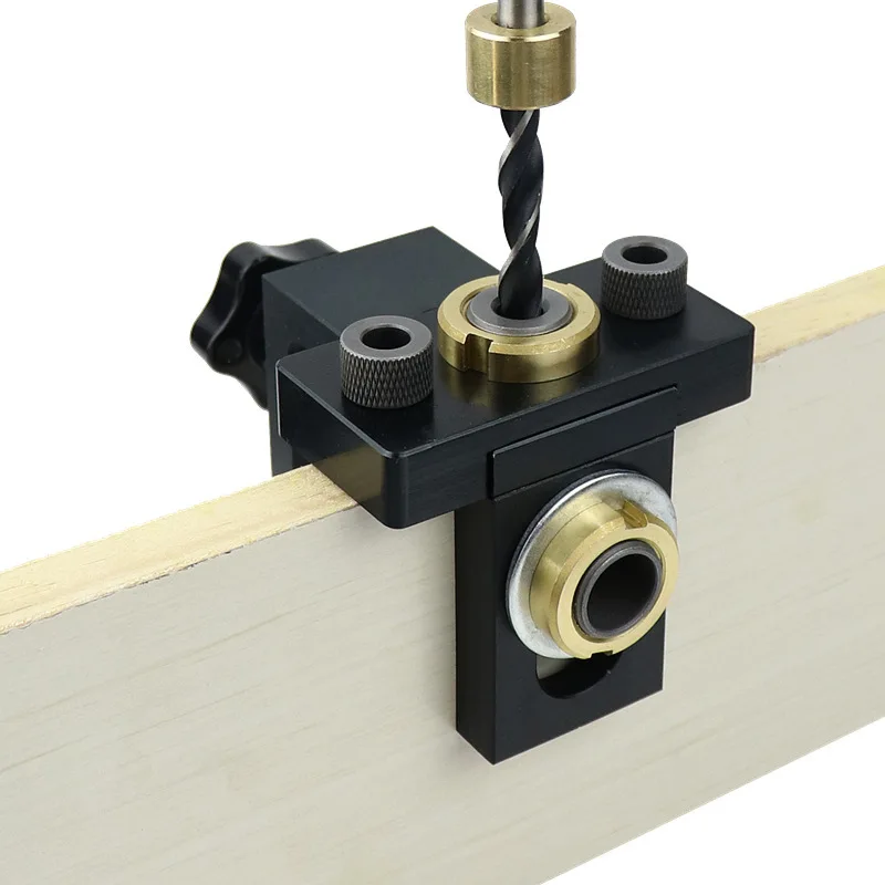 3 In 1 Woodworking Doweling Jig Kit with Positioning Clip with 8/15mm Drill Bit for Drilling Guide Locator Puncher Tool Dropship