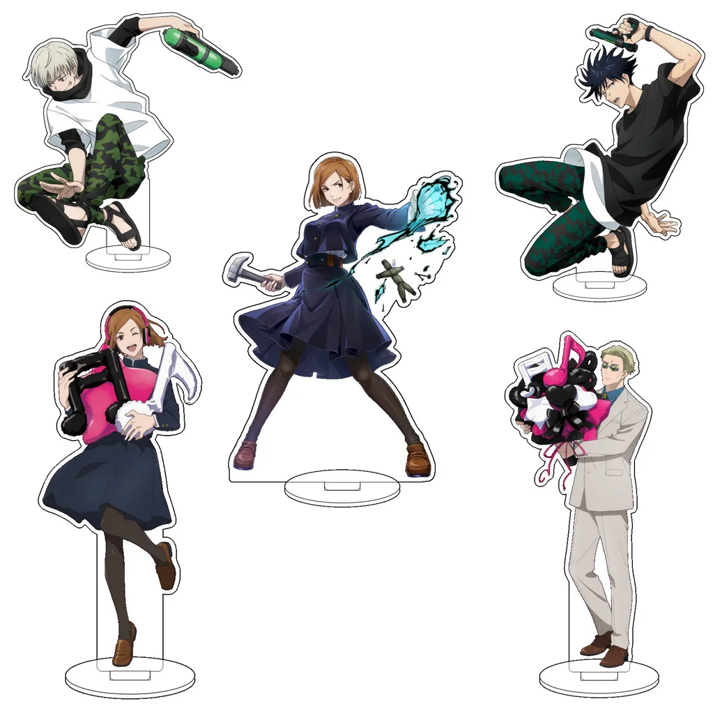 

16CM Anime Jujutsu Kaisen Nanami Kento Gojo Satoru Fushiguro Megumi Kugisaki Nobara Cos Acrylic Figure Ornaments Gifts