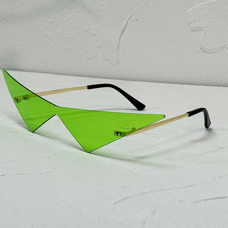 

Cat's Eye Frameless Sunglasses Women's Fashion Single Lens Sunglasses Women's