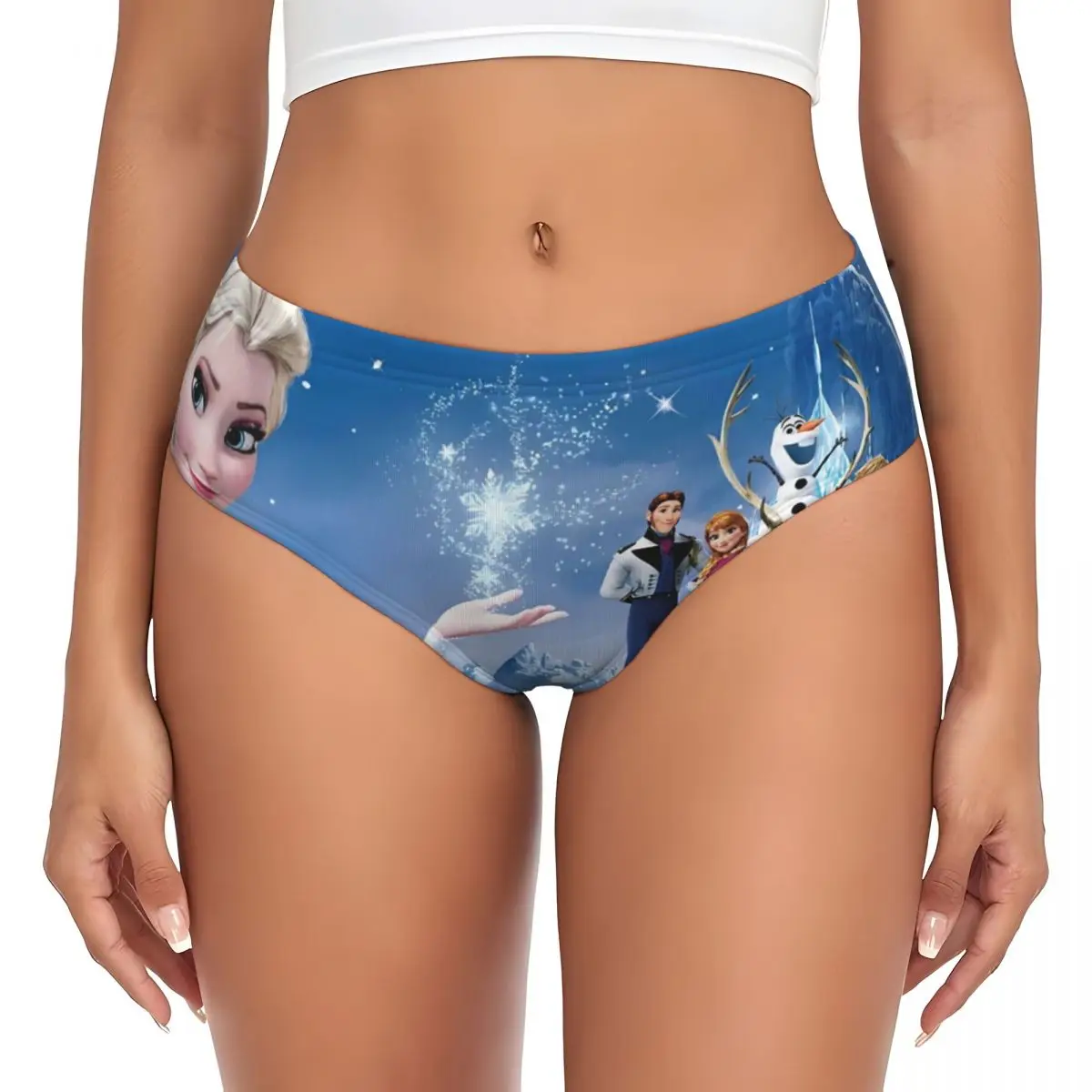 Женские милые трусики принцессы Эльзы на заказ, нижнее белье, женские дышащие трусы с героями мультфильмов аниме, трусы