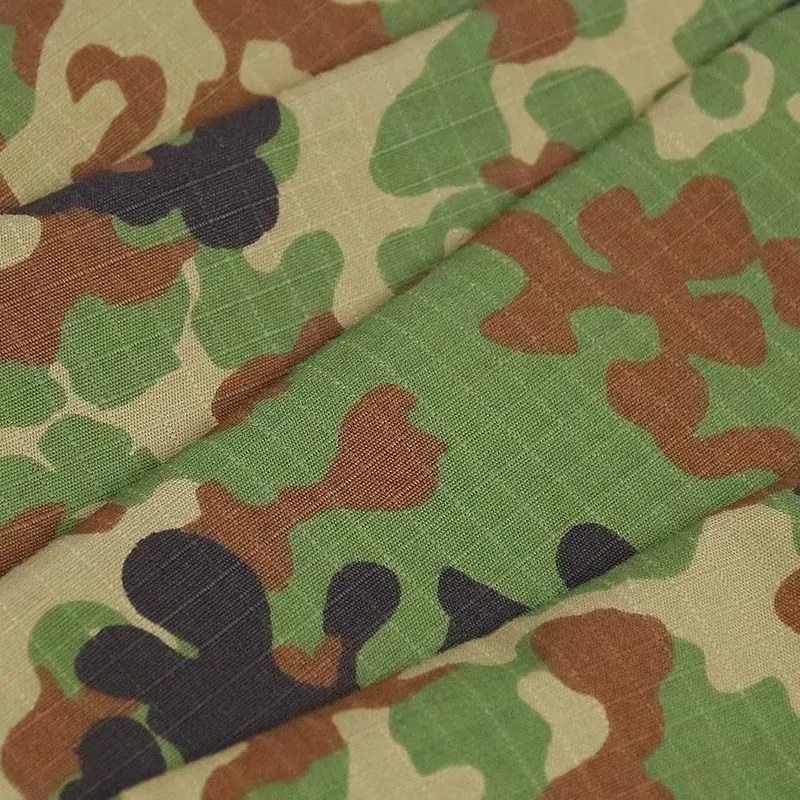 

hot sale 65% Polyester 35% Cotton fabric Japan CAMO TC6535 Ripstop tactical fabric use for uniform in stock