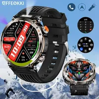 EFFEOKKI Sport Rugged Smart Watch with Compass Outdoor Wireless Calling IP68 Waterproof Flashlight 1.7\