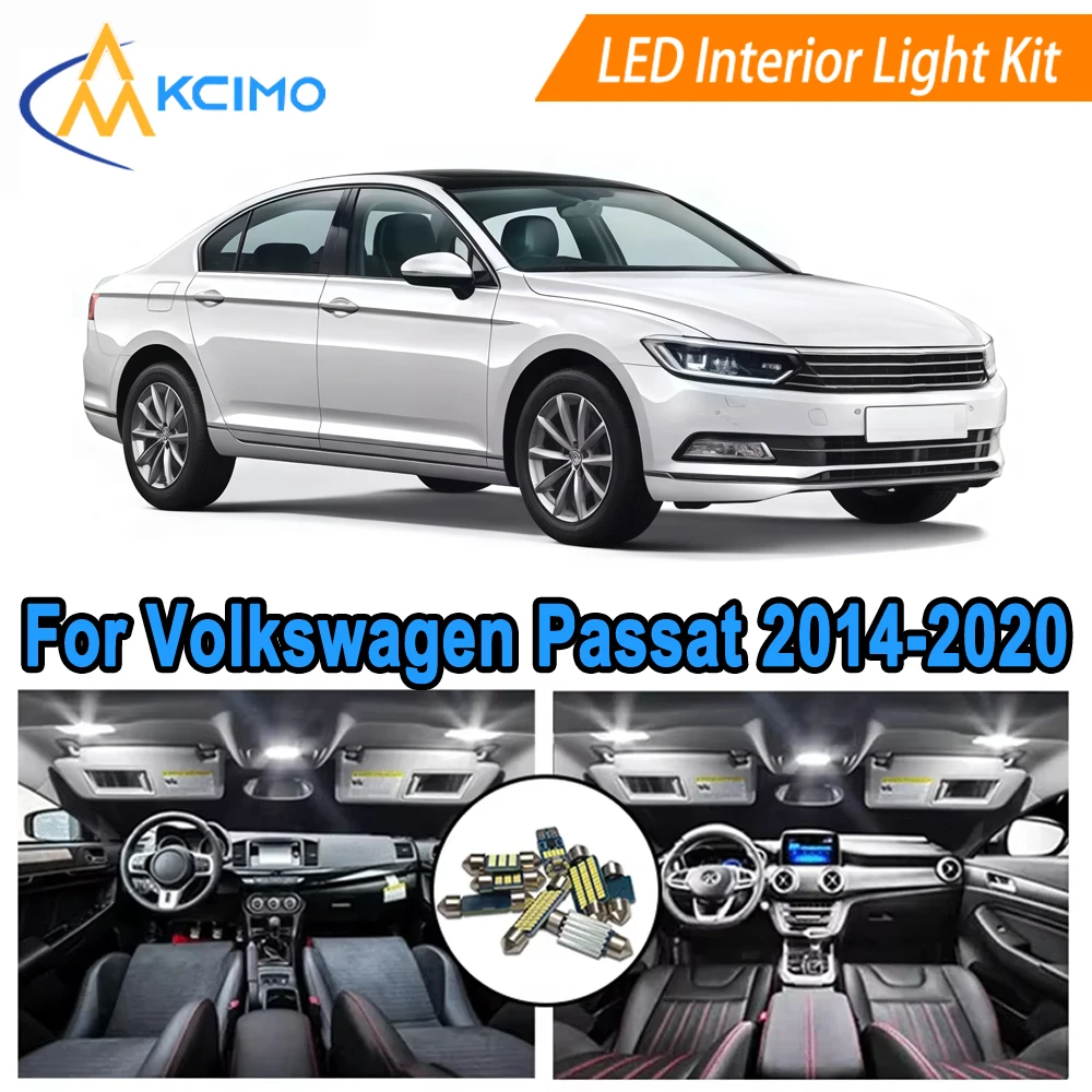 

Лампочки для внутреннего освещения для Volkswagen Passat B8 Sedan Variant 2014-2020, супер яркие светодиодные сменные лампы ​ Прямая посадка