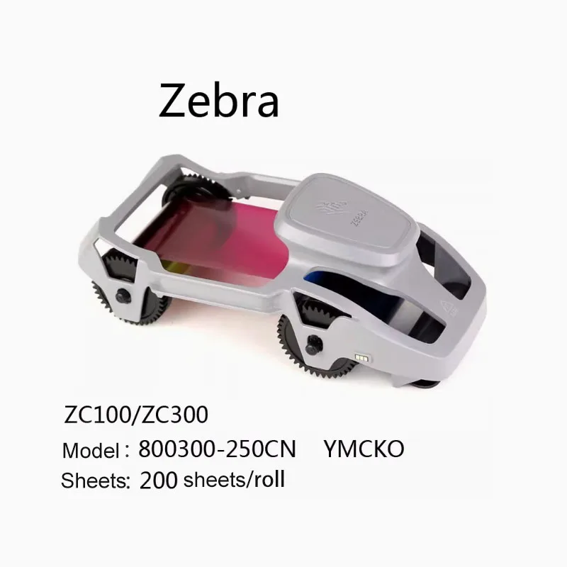 لطابعة بطاقات زيبرا ZC100 حزام ملون زيبرا ZC300 رأس طباعة بطاقة تنظيف الحزام الأسود
