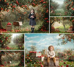 Mehofond Photography Background Apple Orchard Fall Harvest Back to School Kid Birthday Party Portrait Decor Backdrop Photo Studi