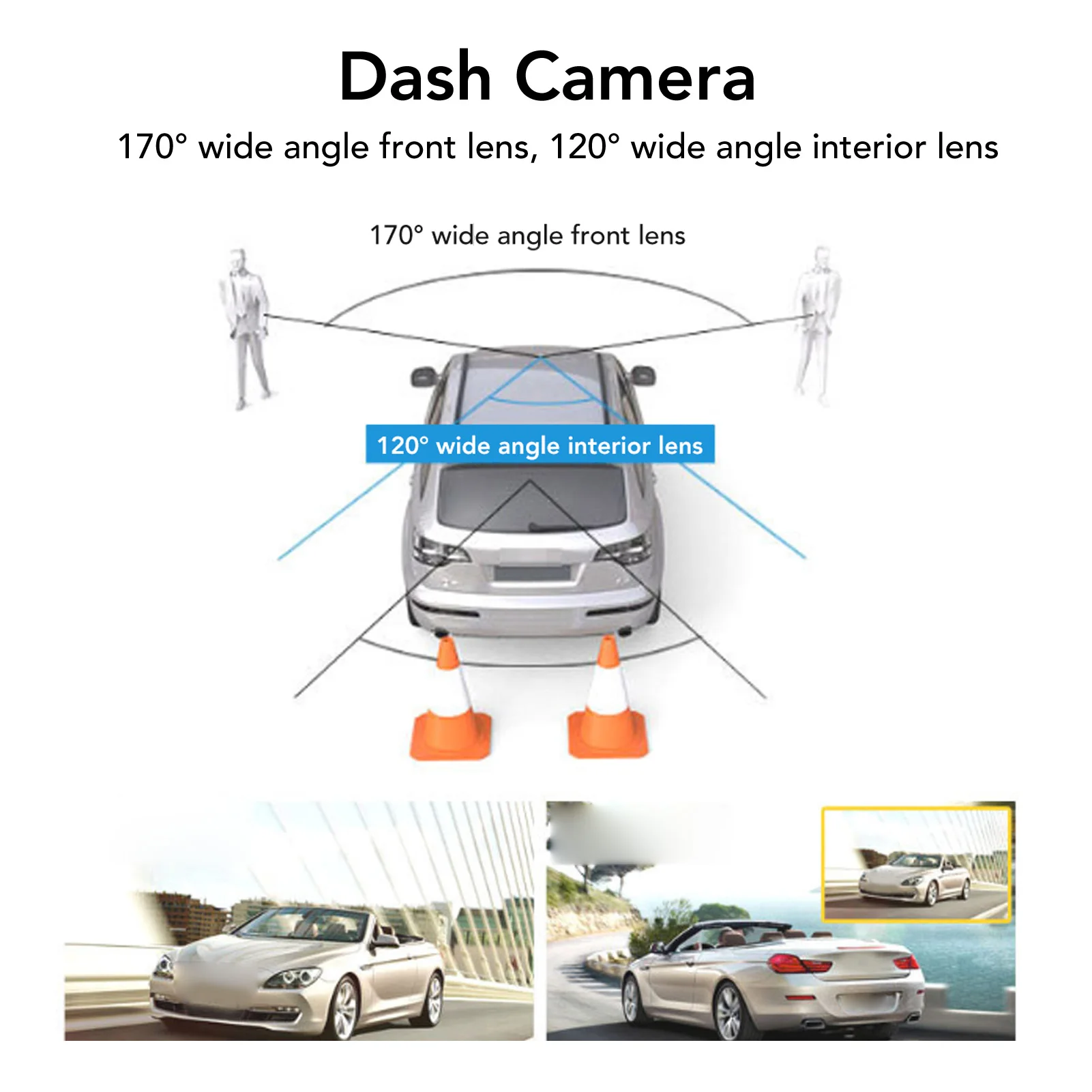 Dash Camera 1080P High Definition Image Large Wide Angle Three Way Triple Car Driving Recorder for Car 1080P Dash Camera