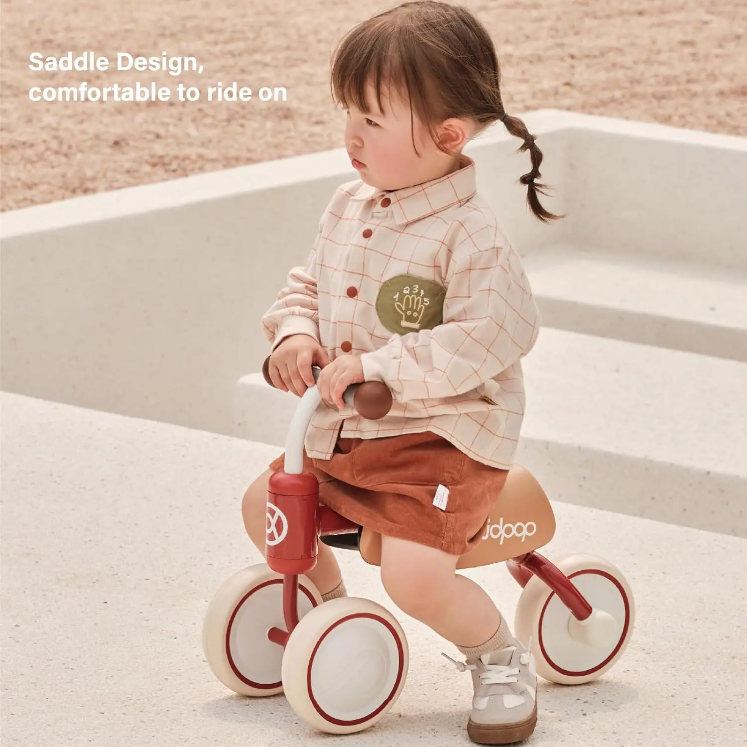 Bee Baby 밸런스 자전거, 1 세 유아용 장난감, 첫 번째 생일 선물, 빨간색