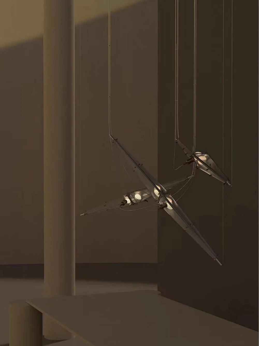 Art Decoration Postmodern Creative Glass Long Pendant Lights Decor Kitchen Island Dining Room Hanglamp Designer Lights 2025