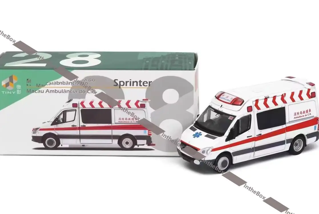

theBox Store Tiny MC28 1:76 Sprinter Macau Ambulancia do C.B. Model Car Diecast Collection Limited Edition Hobby Toys