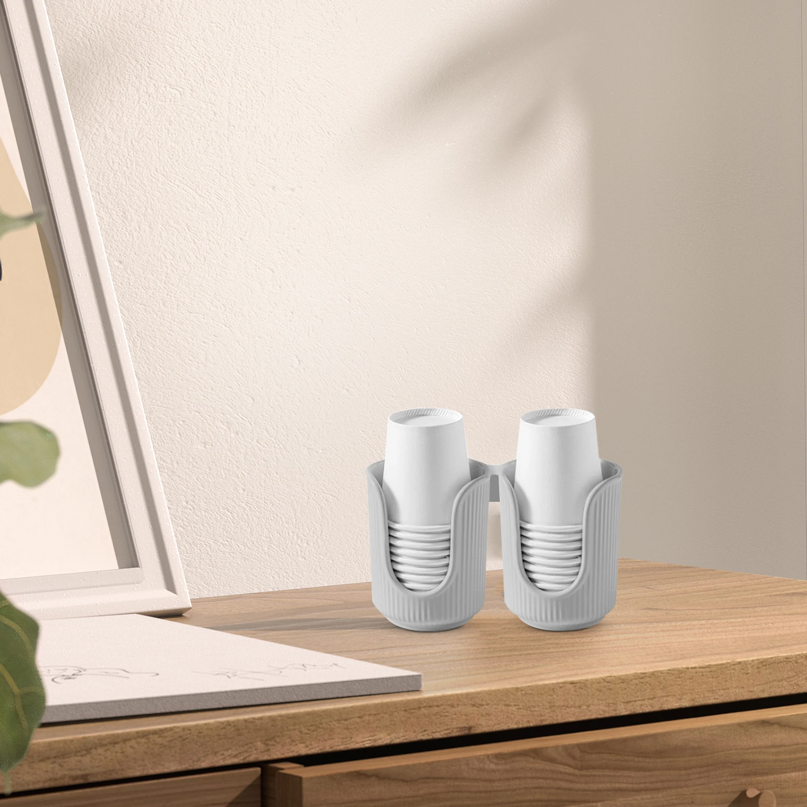 

Multifunctional Cup Rack Paper Cup Organizer Smooth Edge Desktop Dispenser For Home Office Coffee Bar Kitchen