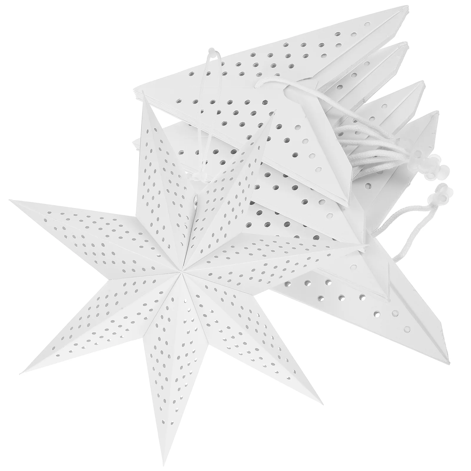 

5 Pcs Paper Star Lantern Lampshade Decorative 3D Star Paper Chandelier Festive Home Decor Perfect for Christmas Parties