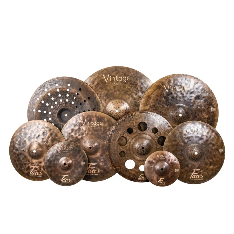 

Wholesale Customized Good Quality Five Pieces Experienced Craftsmen Original Color Cymbals Professional Drum Cymbal Set