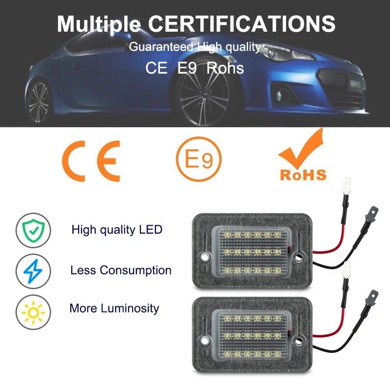 LED Number License Plate Lights Lamps For Land Rover Discovery 1 1994-1998 Discover 2 L318 1998-2004 Oem XFC500050