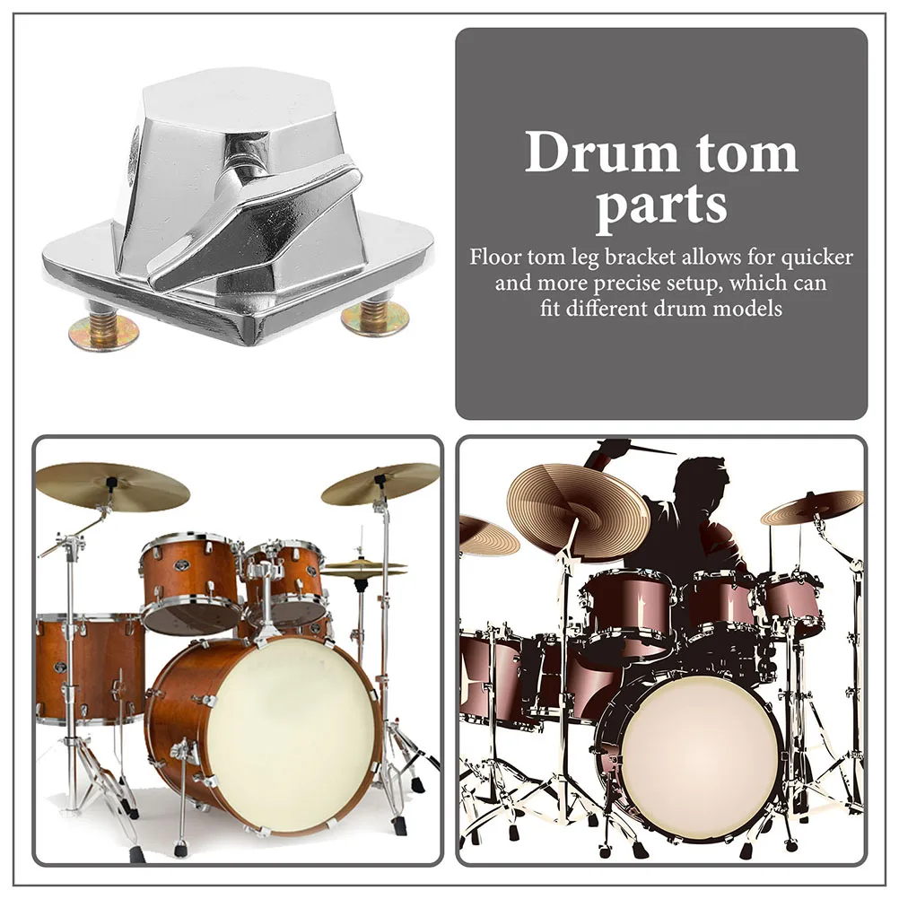 

2 Pcs Drum Saddle Accessories Floor Tom Legs Supply Kit Mount Mounting Base Brackets Holder Stand