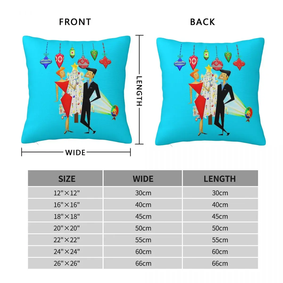 Christmas Cocktail Party Square Pillowcase Polyester Linen Velvet Creative Zip Decor Home Cushion Cover