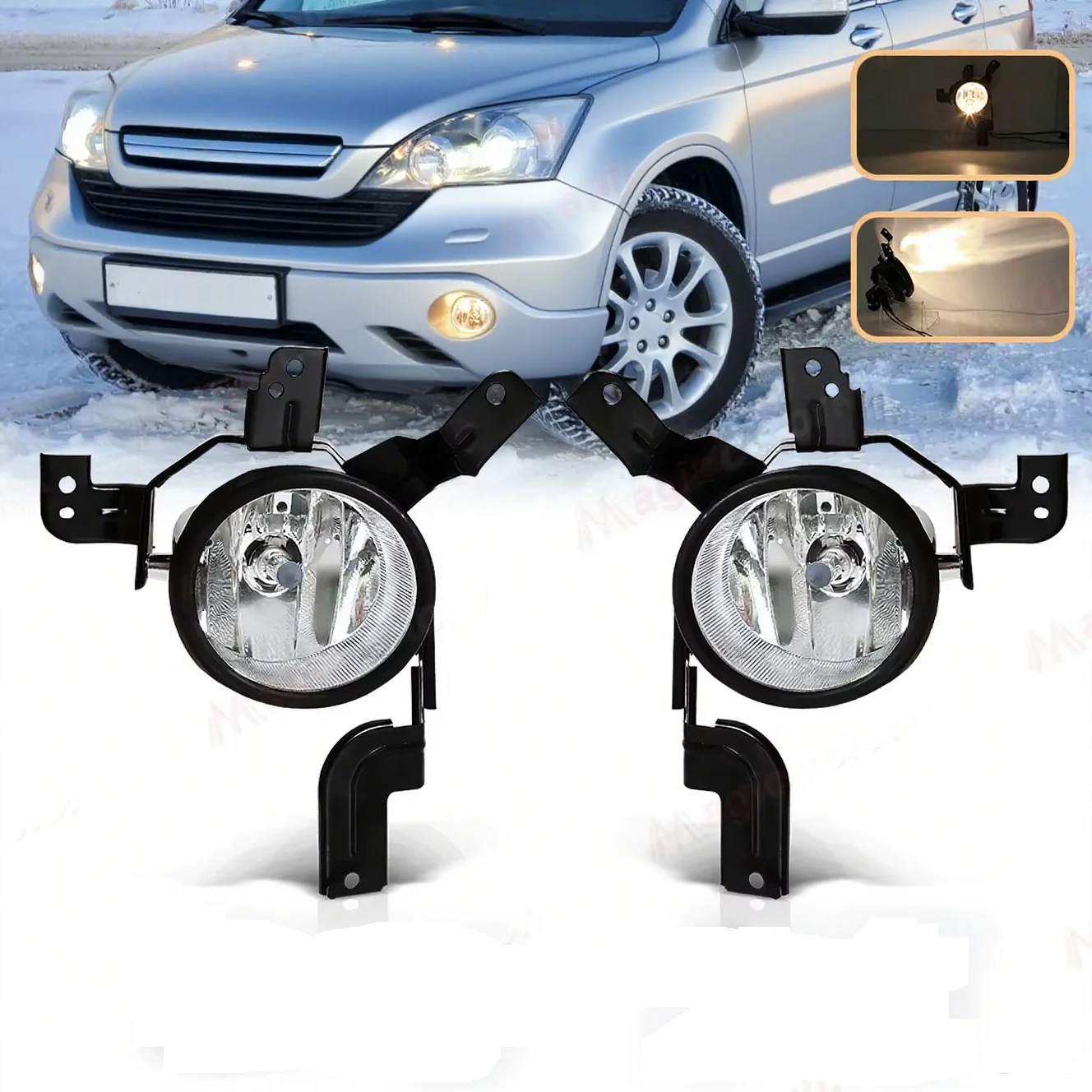 

led Front Bumper Light For Honda CRV 2007 2008 2009 Fog Lamp Halogen Bulb Headlight Driving Foglamp Assembly 33951-SWA-H01