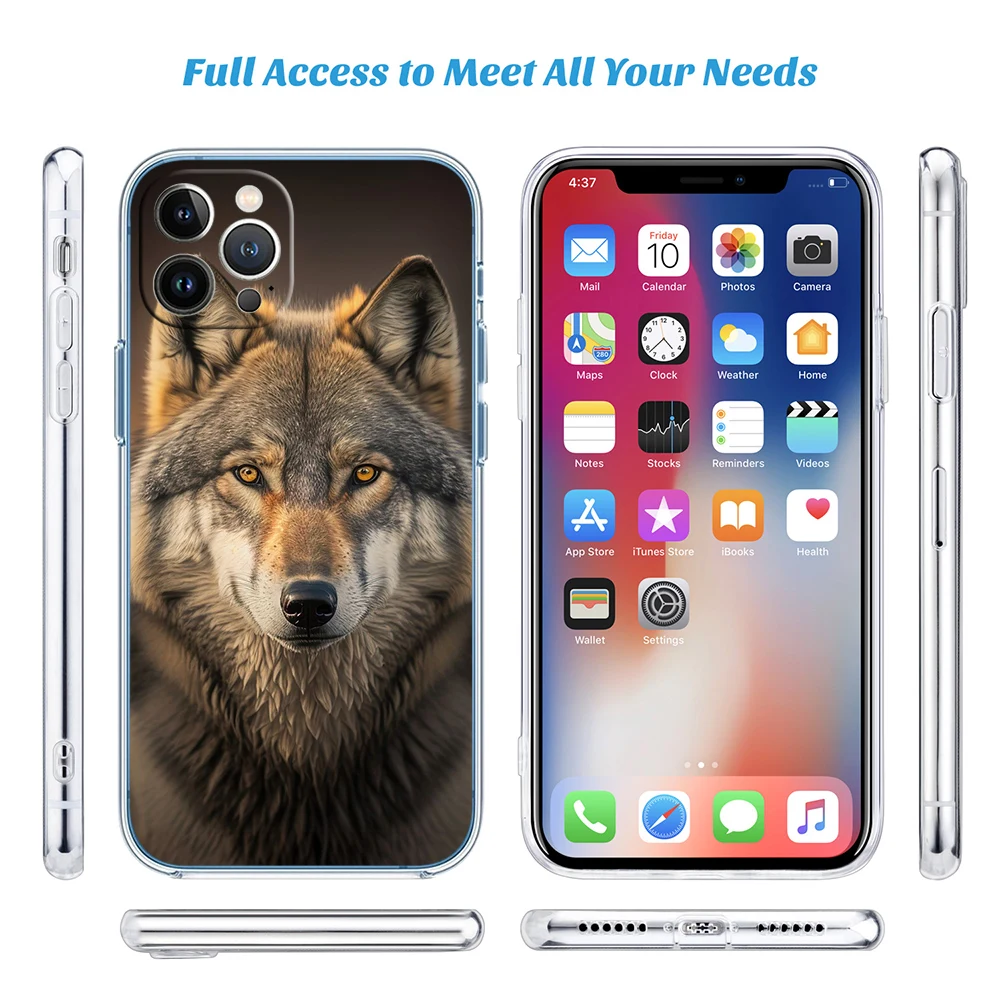FM3 Animal Wolf Tiger lion Phone Case for Motorola Moto G40 G04 G05 One Ace Action  Fusion + Plus Hyper Macro Vision Zoom view 6