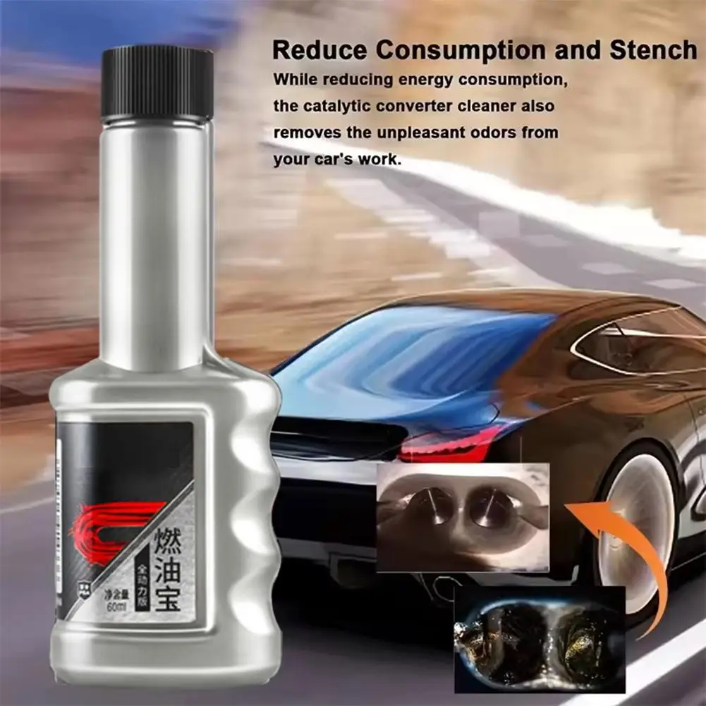 60ml Engine Carbon Cleaner Engine Carbon Deposit Remover Cleaner Catalytic Three-way Engine Booster Catalyst Converter I0G1