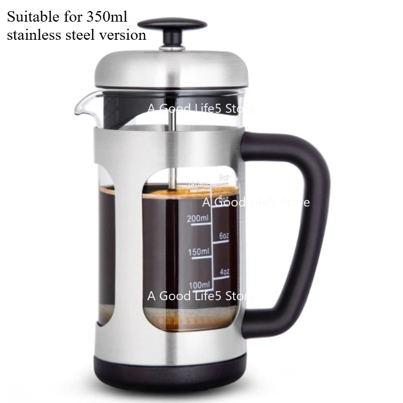 

Applicable To French Press Pot Hand Brew Coffee Pot Stainless Steel Coffee Powder Filter Household Filter with Scale