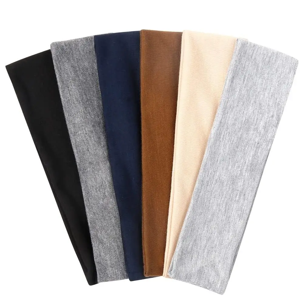 

Non Slip Headbands for Women Short Hair Elastic Sweat Hairbands Soft Fabric Hair Bands Workout Yoga Running