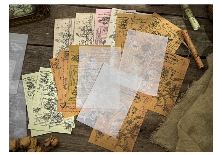 30 stücke Vintage Material Papier Lackmus Papier Scrap booking Materialien für Journal ing DIY Fotoalbum Collage Briefpapier Dekor Papier – Detail 11