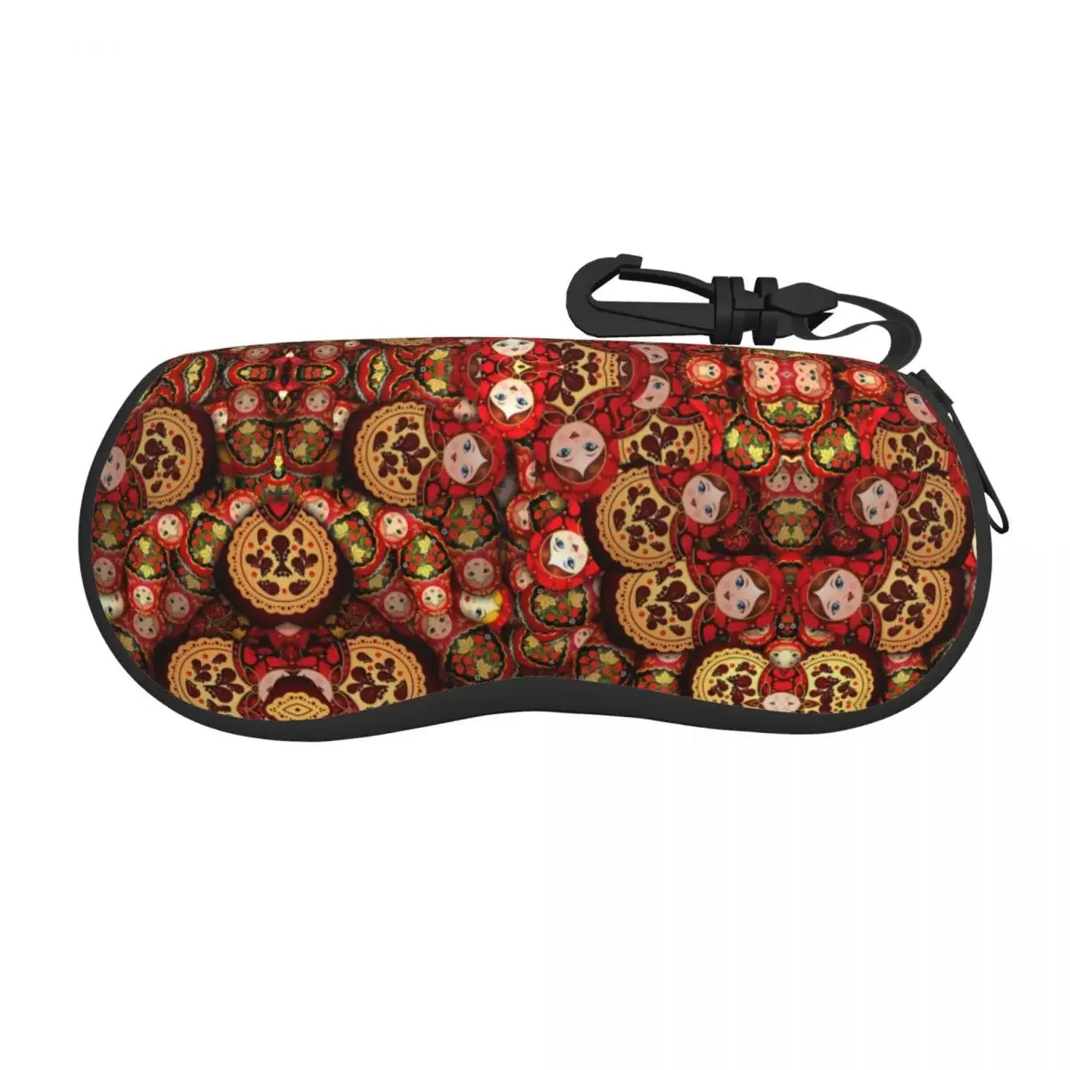 Russia Matryoshka Doll Eyeglass Glasses Case Men Women Soft Russian Folk Art Babushka Pattern Sunglasses Protective Pouch