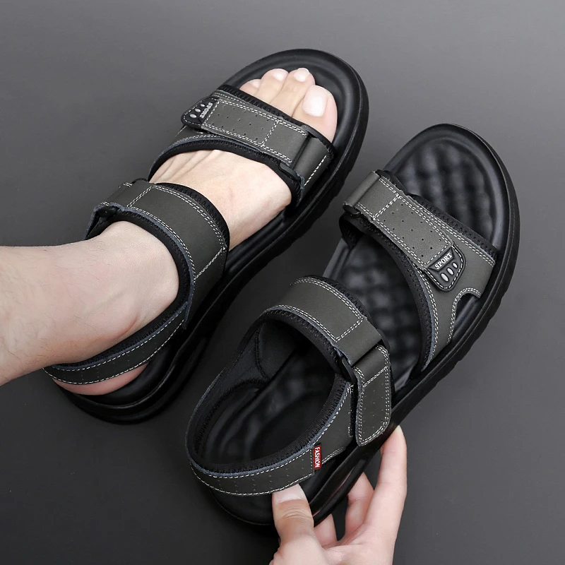 Fashion trend men\'s sandals air cushion casual sports outdoor beach shoes soft and comfortable breathable men\'s sandals