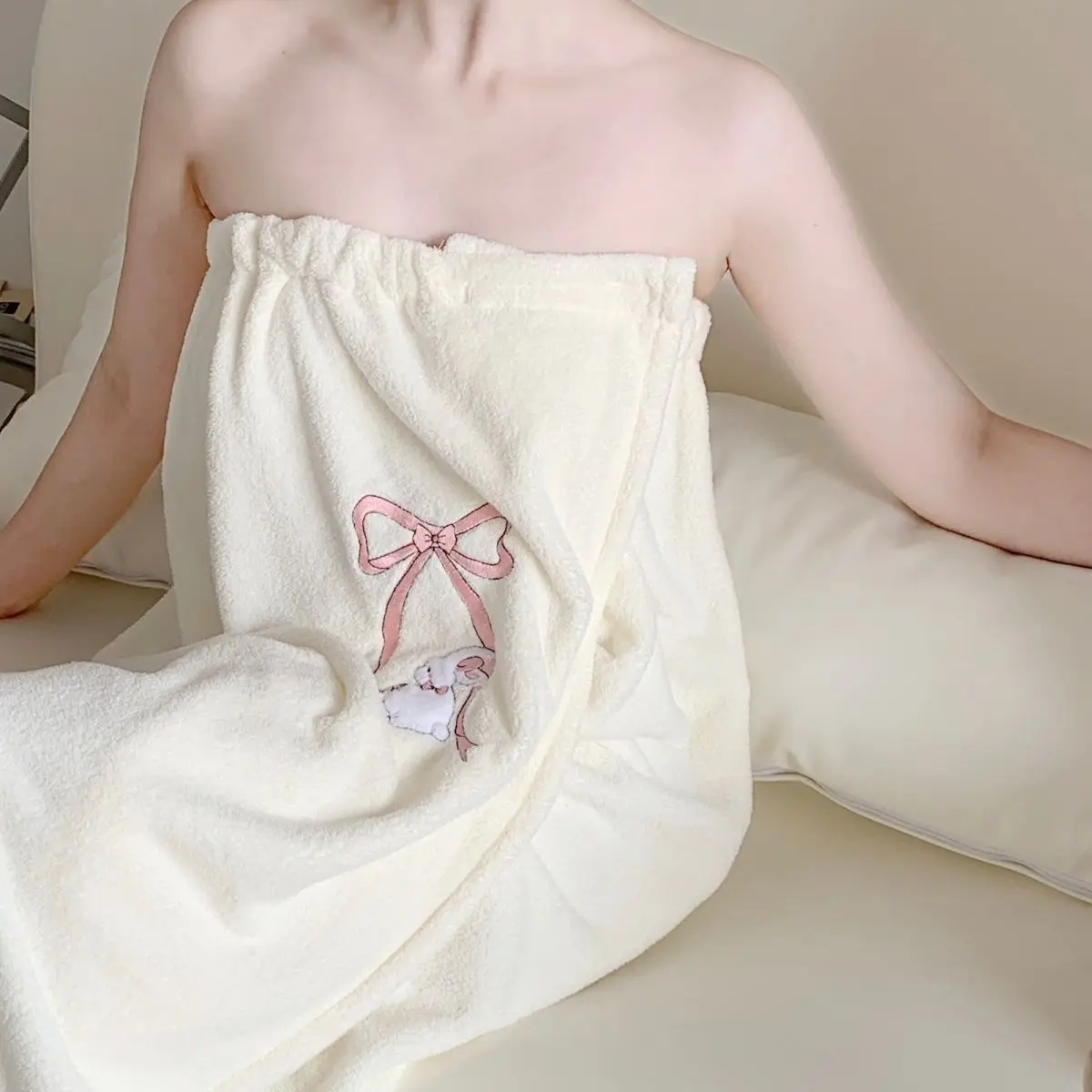 2024 New Bath Towel Superfine Fiber Soft Quick-dry ShowerTowels Women Fashion Household Skin-friendly Absorbent Wearable Bathrob