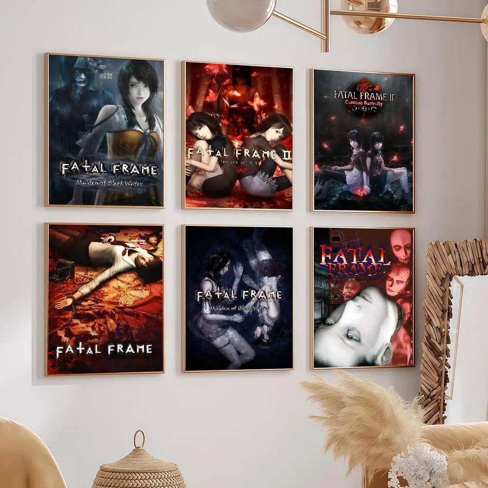 Pósteres clásicos de juegos de terror Fatal Frame, decoraciones de pared para dormitorios, regalo para dormitorios y salas de estar