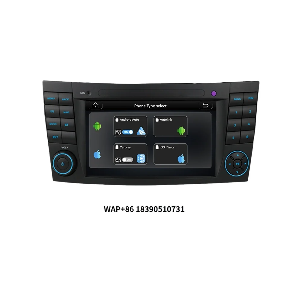 

For Benz W211 7" Linux Touch Screen Multimedia Radio Car Video Player with Android Auto&Carplay Bt Dsp Navigation WiFi Screen