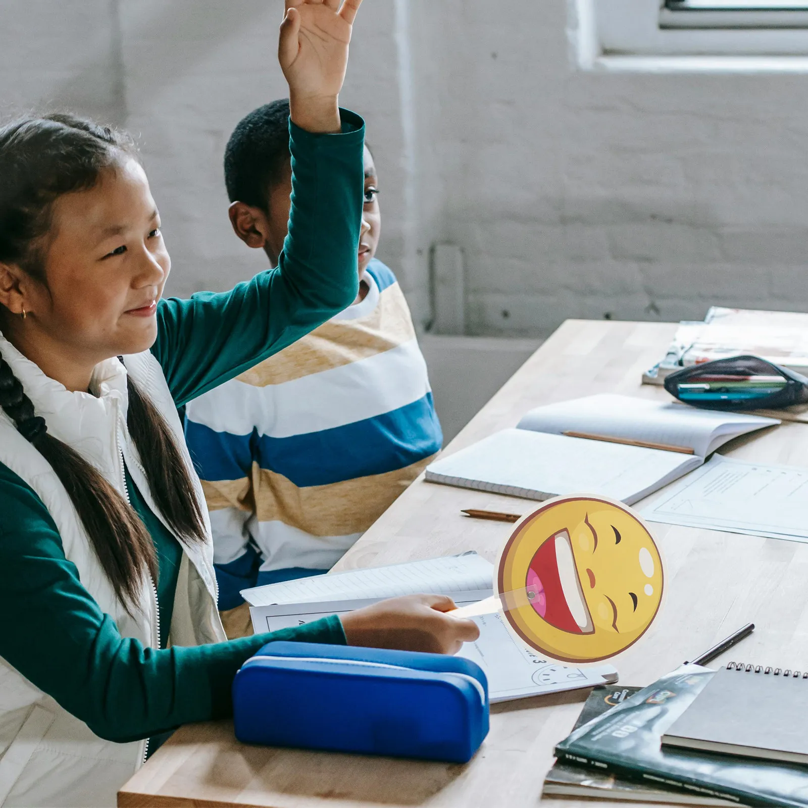 3Pcs Emotion Expression Signs Handheld Paddle Teaching Props for Classroom Voting Back to School Supplies True False Answer