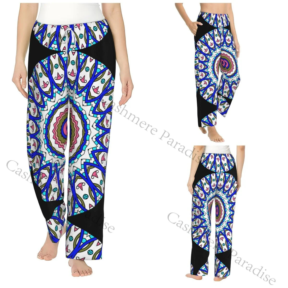 

Trz_3 Flannel Pajama Pants for Women Soft Warm Sleep Pants with Elastic Waistband