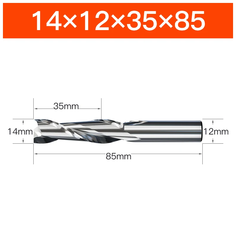 HUHAO 4 6 8 20 mm HRC65 Fräser HSS M2 Schaftfräser Hartmetall 2 Nuten Spiralfräser CNC-Werkzeuge für Aluminium und Edelstahl