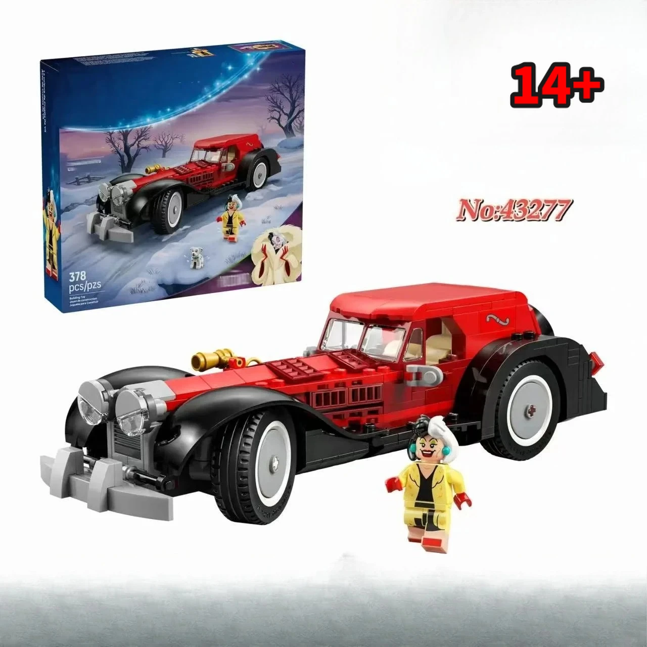 

Disney New Arrival 43277 Cruella's Luxury Car Collectible Building Kit Collection Display Premium Design Holiday Gift for Girls