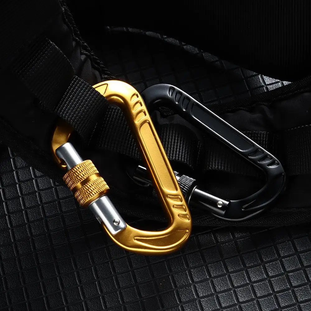 2 Colors Climbing Equipment Outdoor Tools Climbing Carabiner Security Safety Locks Professional Climbing Buckle Quickdraws Lock