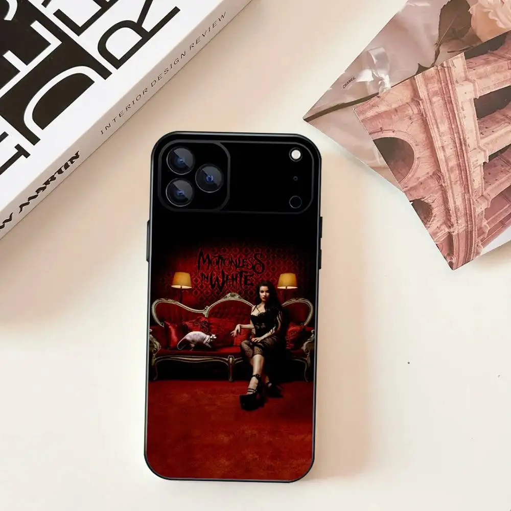 M-Motionless Band Handyhülle für iPhone 17,16,15,14,13,12,11,Pro,Max,Plus,E,SE4,Air,Mini Schwarz Soft Cover