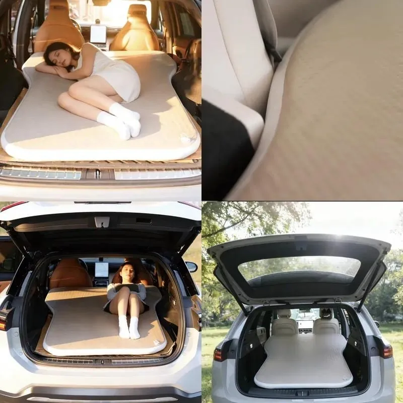 Inflatable Mattress with Air Pump Thickened Portable Car Camping Bed Quick Easy Installation for Travel