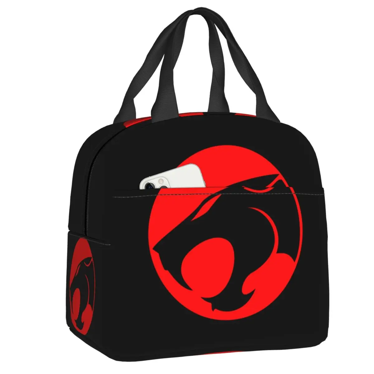 Custom Cartoon Anime Thundercats Resuable Lunch Box for Women Multifunction Cooler Thermal Food Insulated Lunch Bag Office Work