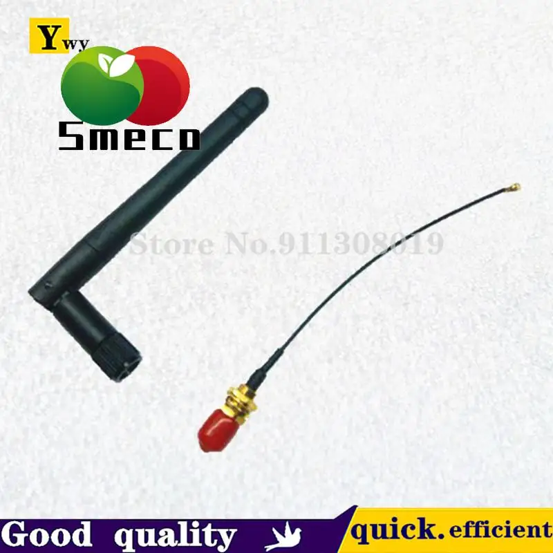 zigbee 2.4G glue stick antenna, built-in soft antenna gold-plated reverse polarity antenna and ipx to sma cable